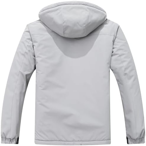 Men's Waterproof and Windproof Ski Jacket, Winter Raincoat with Multiple Pockets, Suitable for Out