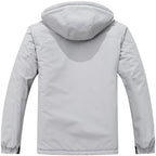 Men's Waterproof and Windproof Ski Jacket, Winter Raincoat with Multiple Pockets, Suitable for Out