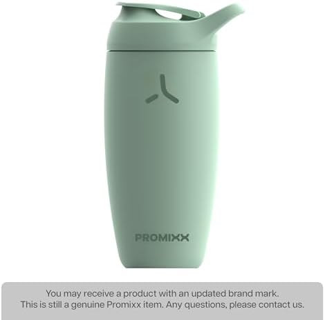 Promixx Pursuit Shaker Bottle Insulated Stainless Steel Water Bottle and shaker Cup, 18oz, Seagrass Green