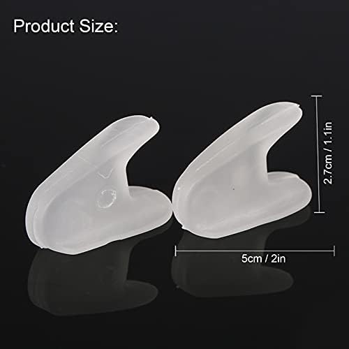 Toe Separator, ANGGREK Silicone Gel Hallux Valgus Separator Bunion Corrector Hammer Toe Separator Toe Spacers Pads for Foot Care Crooked Toes(L)