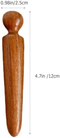 LALAFINA 4pcs Wood Foot Massage Stick Travel Manual Acupressure Pen Thai Reflexology Tools for Face Neck Back Waist Massager Trigger Points