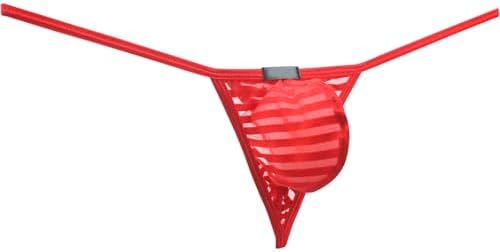 Men's See through G-string Underwear Low Rise String Thong Sexy Y-back Underpanties for Men