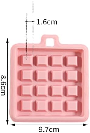 3pcs Silicone Waffle and Cake Mold Set DIY Baking Tool, Heart, and Square Shapes Non-stick Food-grade Silicone for Home Kitchen Dessert Baking Random Color