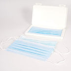 Mask Holder Face Masks Plastic Case Storage Bag Portable Mask Storage Clips Containers Disposable Face Masks Organizer Dustproof Storage Box for Mask Pollution Prevention (White*2 Pieces)