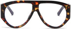YAMEIZE Blue Light Blocking Glasses for Men Women Oversized Pilot 70s Retro Thick Frame Blue Light Blocking Computer Glasses