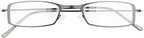 Eyekepper 3-Pack Unique Lightweight Stainless Steel Frame Reading Glasses for Men and Women Black +2.25