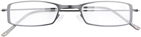 Eyekepper 3-Pack Unique Lightweight Stainless Steel Frame Reading Glasses for Men and Women Black +2.25