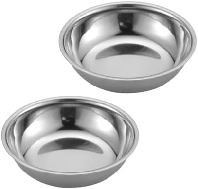 IMIKEYA 4pcs Stainless Steel Seasoning Dish Hot Pot Bowl Food Sauce Dish Seasoning Bowl for Appetizers Soups Desserts