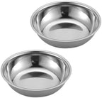 IMIKEYA 4pcs Stainless Steel Seasoning Dish Hot Pot Bowl Food Sauce Dish Seasoning Bowl for Appetizers Soups Desserts