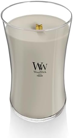 WoodWick Large Hourglass Fireside Candle Premium Soy Blend Wax Crackles as it burns Perfect for Gifting