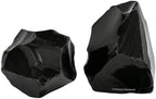 Amazing Gemstone Black Obsidian Raw Crystals and Healing Stones, Natural Rocks for Tumbling and DIY Raw Stones and Crystals (1 Piece)