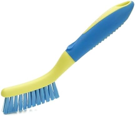 Scrub Brush Set for Bathroom Kitchen Bathtub Toilet Deep Cleaning Brush Tools All Purpose Cleaner Sponge Scrubbing Brushes with Ergonomic Handle, 4-Piece