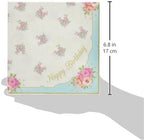 Talking Tables Tea Party Happy Birthday Floral Napkins | Truly Scrumptious | Also Great for Birthday Party, Baby Shower, Wedding and Anniversary | Paper TS3-NAPKIN-HB, 33 x 33 centimeters, 20 - Pack