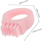 ULTECHNOVO 6pcs Portable Finger Ring Toothbrushes Set, Mini Wear-Resistant Silicone Oral Cleaning Brushes for Travel, Hiking, and Outdoor Use, White Grey Pink
