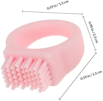 ULTECHNOVO 6pcs Portable Finger Ring Toothbrushes Set, Mini Wear-Resistant Silicone Oral Cleaning Brushes for Travel, Hiking, and Outdoor Use, White Grey Pink