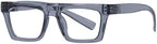 Eyekepper Metalless Screwless Spring Hinges Blue Light Blocking Reading Glasses for Women and Men Computer Readers(Grey, +3.00)