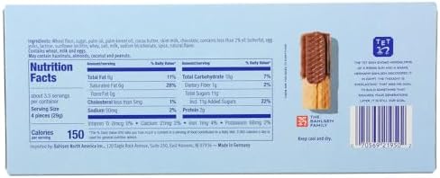 Bahlsen Waffeletten Milk Chocolate Wafer Rolls Milk Chocolate -- 3.5 oz(Pack of 6)