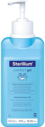Sterillium© gel Hand Antiseptic Sanitizer, 16.06 fl oz (475mL), 85% Alcohol with Moisturizers, Healthcare Personnel Hand Sanitizer (4-pack)