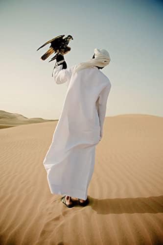 HOMELEX Men's Muslim Clothes Thobe Middle East Kaftan Saudi Arab Caftans Islamic Abaya Dress Dubai Robes