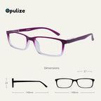 OPULIZE BLU Blue Light Blocking Reading Glasses for Women Men, Cool Round Frame with Anti-Glare, UV and Eyestrain Protection