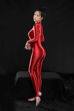 Women's Double Zipper High Elastic Cosplay Bodysuit Lingerie Costume Zentai Catsuit Jumpsuit