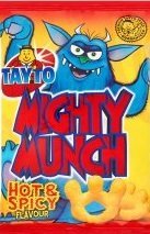 TAYTO Mighty Munch - Hot and Spicy flavour snacks from Ireland (22 x 26g packs) by Tayto