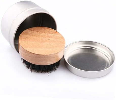 Gatuida Bristle Beard Comb Wooden Handle Professional Beard Styling Tool for Men Portable Hair Brush