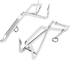 Acouto 2 Pcs Seafood Grabber Stainless Steel Fishing Tools for and Predatory Fish with Ergonomic Design