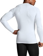 ATHLIO Men's UPF 50+ Long Sleeve Compression Shirts, Water Sports Rash Guard Base Layer, Athletic Workout Shirt