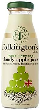 Folkington's Pure Pressed Cloudy Apple Juice 250 ml (Pack of 6)
