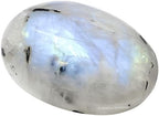 Amazing Gemstone Rainbow Moonstone Crystals and Healing Stones - Large Palm Stone Crystals Piedra - Crystal for Good Luck, Positive Energy, Meditation - Unique Stocking Stuffers Gifts for Women, Men