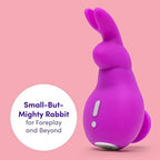 Lovehoney Happy Rabbit Mini Ears Clitoral Vibrator - Small Clitoral Rabbit Vibrator for Women - Thick Flexible Stimulating Ears - Rechargeable & Waterproof - Pink