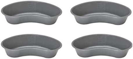Graduated 700 cc Kidney Shaped Grey Emesis Basin (Pack of 4)