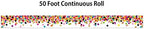 Teacher Created Resources Confetti Straight Rolled Border Trim - 50ft - Decorate Bulletin Boards, Walls, Desks, Windows, Doors, Lockers, Schools, Classrooms, Homeschool & Offices