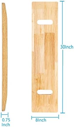 COW&COW 30" Wooden Transfer Board and 60" Transfer Belt Kit for Patient, Senior and Handicap Move Assist and Slide Transfers (30Inch)