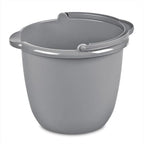 10 Qt. Spout Pail Classic Titanium,Plastic Utility Bucket with Comfortable Handle, Durable Multi-Purpose Pail for Household Cleaning & Storage