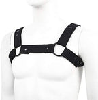 Men's Neoprene Chest Harness with Elastic Shoulder Straps Halloween Costume Belt