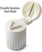 Rehabilitation Advantage 4-in-1 Pill Cutter, Crusher, Storage Container, and Water Cup