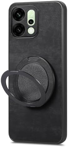 Compatible with Oppo Reno10 5G,Compatible with Oppo Reno 10 5G CPH2531 [PC + TPU + PU] 3-in-1 Built-in Magnetic Stand Shockproof Protective Case Black