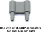 3PCS BP27 NIBP Connectors for Blood Pressure Monitor and Dual Tube Cuffs, Air Hose Adapter