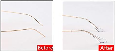Sunglass Temple Tips,Replacement Ear Sock Glasses End Tips/Eye Tips Retainer,Clear Eyeglasses Piece Tube Sleeve Anti-Slip for Aviator Sunglass Eye Glasses Frames/Thin Metal Eyewear Frame