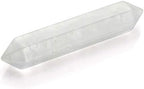 CrystalTears 3pcs Clear Quartz Healing Crystal Wands Hexagonal Double Terminated Crystal Points Prism Bar Polished Tumbled Stone Chakra Meditation Therapy Home Decor