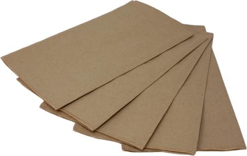 Natural Sustainable Kraft Unbleached Dinner Napkins | 2-Ply | 15" x 17" | 150/Pack