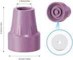4 Pack Replacement Rubber Cane Tips 3/4 Inch Heavy Duty Rubber Crutch Tips Non Slip Walker Tips for Walkers Commodes Shower Chairs Canes Leg (Pink)