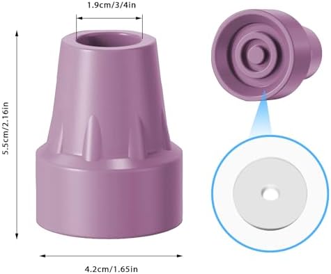 4 Pack Replacement Rubber Cane Tips 3/4 Inch Heavy Duty Rubber Crutch Tips Non Slip Walker Tips for Walkers Commodes Shower Chairs Canes Leg (Pink)