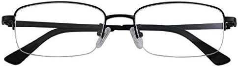 Reading Glasses Half Rim Readers Mens Womens Spectacles Eyewear Classic Black Frame