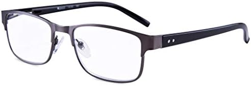 EYEGUARD Readers Metal Deluxe Rectangular Reading Glasses for Men 1.50