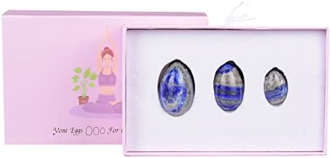 Natural Rose Quartz Yoni Egg Set Drilled Jade Eggs Women Kegel Exerciser Crystal Balls Massage Stone,Lapis Lazuli