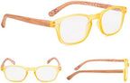 5-pack Wood-look Arms Reading Glasses Include Sunshine Readers for Women and Men