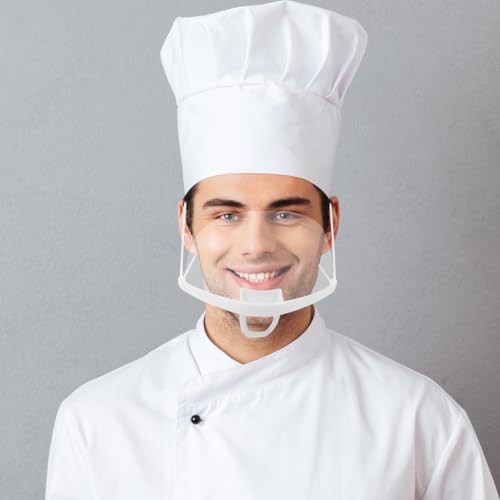 MAGICLULU 20Pcs Chef Masks Anti-Fog Plastic Nose Mouth Covers for Restaurant Kitchen Food Service Safety